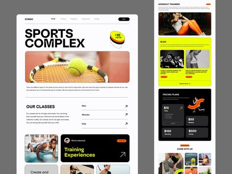 Fitness landing page by Izmahsa for Bolddreams on Dribbble Landing Page App Design, Web Design Corporate, Sport Website Design, Landing Page Ideas, Fitness Website Design, Web Design Landing Page, Desain Ux, Web Design Ideas, Layout Web