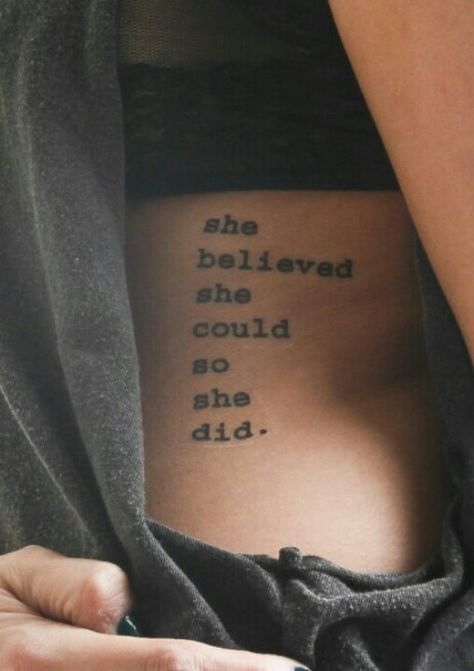 She believed she could so she did. She Believed She Could, Tattoo Placement, Tattoo Quotes, Body Art, Tattoo Ideas, Health And Beauty, Running, Tattoos, Health