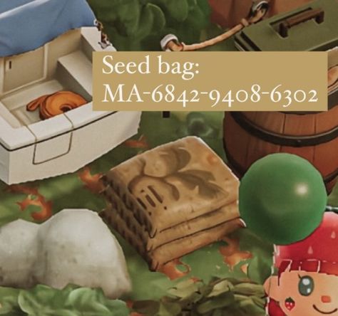 Acnh Bags Design, Animal Crossing Cardboard Box Design, Stacked Bags Acnh, Acnh Seed Bag Design, Acnh Stacked Bags Design, Forest Island, Acnh Path, Acnh Cottagecore, Animals Crossing