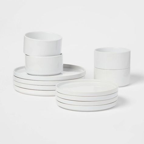 Kitchen Essentials List, Elegant Dining Table, Dishware Sets, White Dinnerware Set, House Organisation, Stoneware Dinnerware Sets, White Dinnerware, Hosting Guests, Project 62