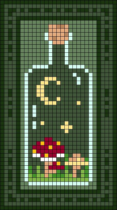 Tarot Alpha Pattern, Book Alpha Pattern, Crochet Tapestry Alpha Pattern, Mushroom Alpha Pattern, Moon Alpha Pattern, Small Pixel Art Ideas, Easy Alpha Patterns, Small Alpha Patterns, Mushroom Pixel Art