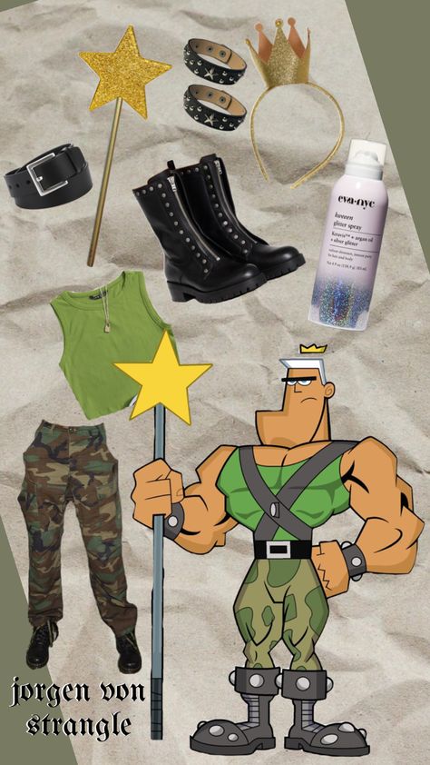 Jorgen Von Strangle Costume Inspo 90s Cartoon Costume Ideas, Jorgen Von Strangle Cosplay, Video Game Costume Ideas, Diy Clever Halloween Costumes, Funny Diy Halloween Costumes For Women, Mojojojo Costume, 2024 Costume Ideas, Video Game Character Costumes, Male Costume Ideas