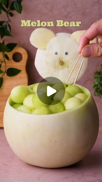 Blossom on Instagram: "Serve melon balls in a Melon Bear! 🍈🐻" Melon, Food Art, Blossom, Instagram