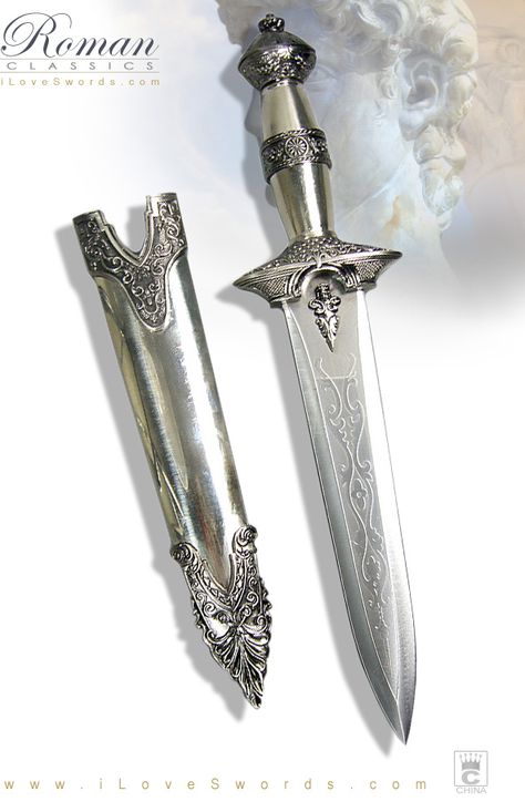 Dagger Drawing, Fantasy Dagger, Silver Knife, Knife Aesthetic, Pretty Knives, Royal Aesthetic, Drinking Horns, Large Image, Cool Swords