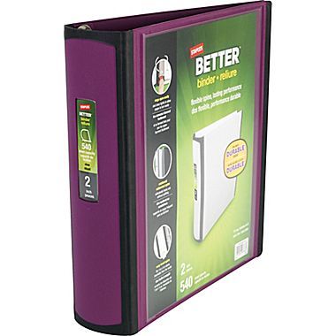 2" Staples® Better® View Binders with D-Rings, Plum Home Organization Binders, Toilet Paper Dispenser, Marketing Business Card, Binder Organization, School Accessories, Cleaning Appliances, Break Room, D Rings, Hot Mess