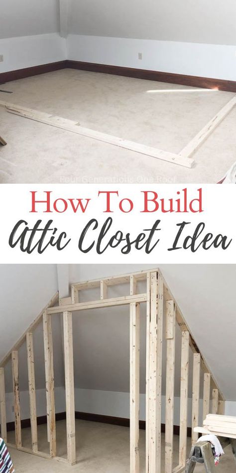 Slant Roof Closet Ideas, How To Build An Angled Closet, Attic Closet Angled Ceilings, Attic Cupboards, Low Slanted Ceiling, Closet Slanted Ceiling, Angled Closet Ideas Sloped Ceiling, Attic Closet Ideas Angled Ceilings, Attic Bonus Room Ideas