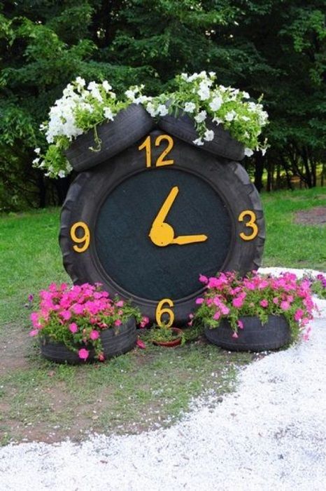 Tire Craft, Reuse Old Tires, Tire Garden, Tire Planters, Tire Art, Tyres Recycle, Container Gardening Flowers, Old Tires, Have Inspiration