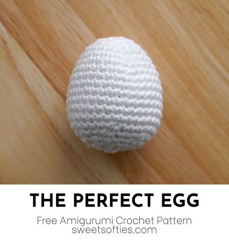 The Perfect Egg · Free Amigurumi Crochet Pattern - Sweet Softies Egg Coaster Crochet Pattern, Easter Eggs Crochet Patterns Free, Free Crochet Egg Pattern, Easter Chick Crochet Patterns Free, Amigurumi Egg Free Pattern, Crochet Kawaii Free Pattern, Egg Crochet Pattern Free, Crochet Egg Pattern, Egg Amigurumi