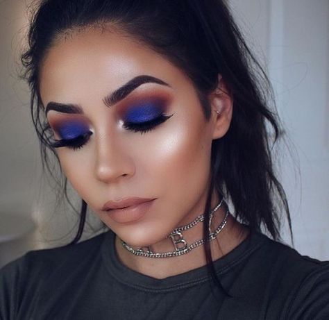 strong woman-strong makeup Makeup Cantik, Maquillage On Fleek, Blue Makeup Looks, Smink Inspiration, Beauty Make-up, Makijaż Smokey Eye, Jaclyn Hill, Bold Makeup, Blue Eyeshadow