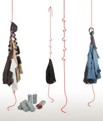 Roberope Coat Rack, Red Coat And Shoe Rack, Modern Coat Rack, Bedroom Setup, Hanger Design, Window Ideas, Red Rope, Clothes Hooks, Neutral Design, Coat Stands