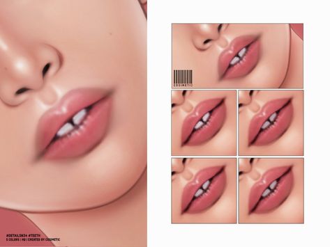 The Sims Resource - Details | N34 #Teeth Skin Details, Sims 4 Cc, The Sims Resource, Sims Resource, The Sims, Sims 4, Skin