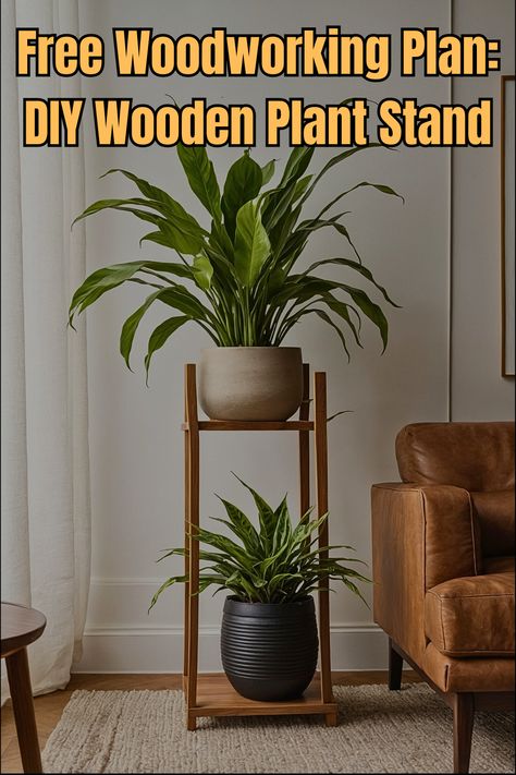 Create a stylish DIY wooden plant stand with these free woodworking plans. This woodworking project idea is perfect for beginners and pros alike. With simple woodworking ideas and a step-by-step woodworking plan, you can craft a beautiful plant stand that also serves as a great woodworking project that sells. Explore these creative woodworking projects and add some functional decor to your home! Plant Stand Wood Diy, Diy Corner Plant Stand Indoor, Easy Diy Plant Stand Indoor, Simple Woodworking Ideas, Corner Plant Stand Indoor Wood, Modern Plant Stand Wood, Farmhouse Plant Stand Indoor Wood, Plant Stands Made Out Of Wooden Creats, Wood Multi Plant Stand