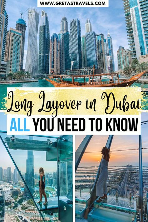 Have a long layover in Dubai and not sure what to do with it? Discover everything you need to know about doing a Dubai layover! Including how much time you need, what you can see in realistic timeframes, how to get around, plus useful info about visas and more! #dubai #layover #stopover #uae Dubai What To Do, What To Do Outside, Gold Souk, Dubai Airport, Sky View, Dubai Mall, Online Tickets, Burj Khalifa, What You Can Do