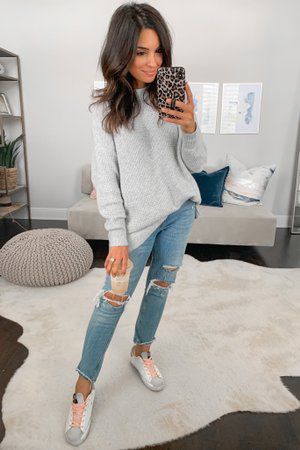 Aerie Outfits, Aerie Outfit, Waffle Sweater, Abercrombie Jeans, Fall Winter Outfits, Autumn Winter Fashion, Outfit Of The Day, Winter Outfits, Winter Fashion