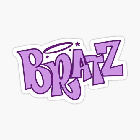 "pastel purple bratz logo" Sticker by ruelia | Redbubble Pastel Purple Stickers, Purple Stickers Aesthetic, Purple Aesthetic Stickers, Purple Decals, Bratz Purple, Purple Logo Design, Bratz Logo, Purple Preppy, Purple Stickers