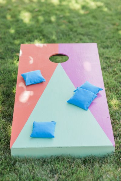 Cornhole: http://www.stylemepretty.com/living/2015/05/18/14-outdoor-party-games-for-your-next-spring-bash/ Bbq Party Games, Backyard Bbq Wedding Reception, Fun Easter Games, Backyard Party Games, Backyard Graduation Party, Outdoor Graduation Parties, Outdoor Graduation, Graduation Party Games, Outdoor Party Games