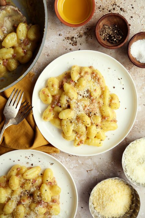 Beef And Potato Empanadas, Gnocchi Carbonara, Potato Empanadas, Irish Colcannon, Homemade Tater Tots, Pork Cheeks, Potato Pasta, Wisconsin Cheese, Parmesan Pasta