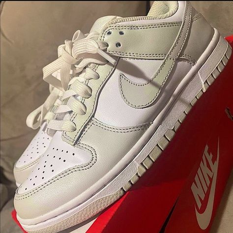 Nike dunk low/they are light green sage/ size:7 brand new Sage Green Nike Dunks, Light Green Dunks Outfit, Light Green Dunks, Sage Green Dunks, Light Green Jordans, Tiffany Shoes, Jordan Dunk Low, Jordans Aesthetic, Nike Dunks Low