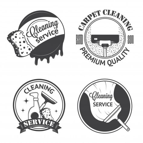 Cleaning Logo Business, Housekeeping Logo, Cleaning Logos, Cleaning Logo Design, Cleaning Company Logo, Company Badge, Cleaning Service Flyer, Cleaning Service Logo, Vintage Typography Design