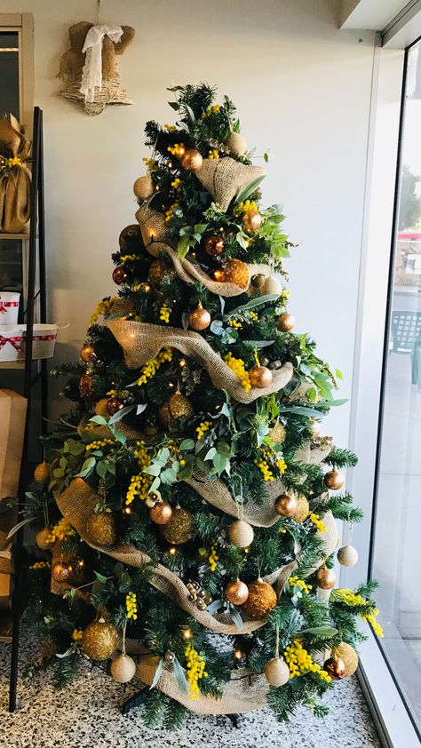 Aussie kinda Christmas tree Christmas Tree Ideas Australia, Australian Christmas Tree Ideas, Christmas Tree Australian, Summer Christmas Decor, Native Christmas Decorations, Yule Christmas Tree, Australian Christmas Decor Ideas, Summer Christmas Tree Ideas, Aussie Christmas Aesthetic