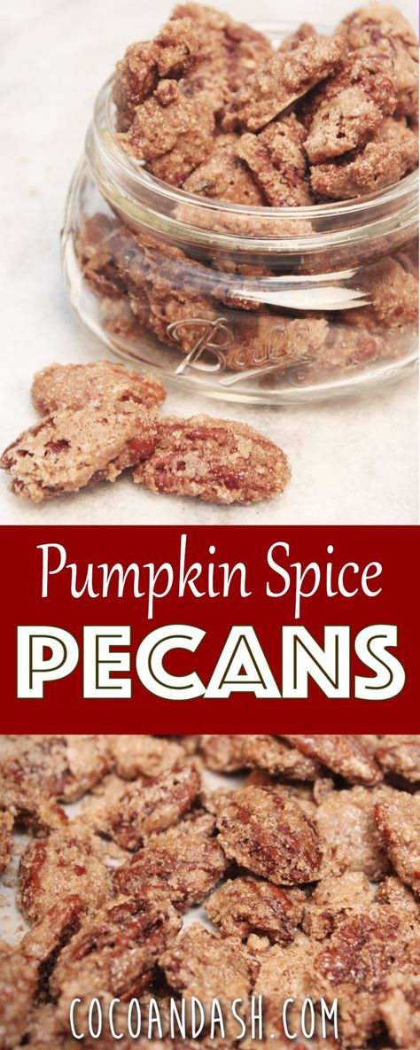 Fancy Food Recipes, Cinnamon Roasted Pecans, Appetizers Fancy, Pumpkin Spice Pecans, Nuts Recipes, Autumn Treats, Spiced Pecans, Roasted Pecans, Nut Recipes