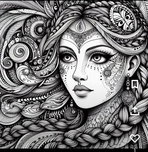 Pen Art Drawings Creative, Zentangle Face, Easy Mandala, Pencil Artwork, Mandala Doodle, Perspective Drawing Architecture, Easy Mandala Drawing, Krishna Drawing, Colouring Sheets