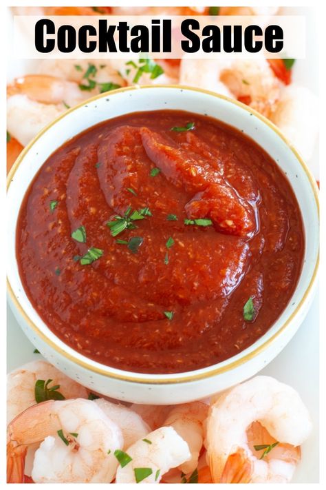 Easy Cocktail Sauce, Shrimp Cocktail Appetizers, Oatmeal Fudge Bars, Homemade Cocktail Sauce, Cocktail Sauce Recipe, Sausage Dinner, Air Fryer Cooking Times, Easy Cocktail, Cocktail Sauce