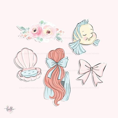 Mermaid Cutouts Printable, Ariel Little Mermaid, Mermaid Wallpapers, Ariel Mermaid, Mermaid Inspired, Disney Princess Pictures, Art Disney, Pinturas Disney, Disney Princess Art