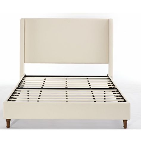 Harper Tall Headboard Upholstered Bed - Bed Bath & Beyond - 40624799 Elegant Bed Frame, Elegant Bed, High Headboards, High Headboard, Headboard Upholstered, Queen Upholstered Bed, Tall Headboard, Elegant Bedding, Beds And Headboards