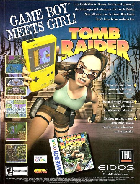 Tomb Raider 2000s Ads, Game Advertising, Video Game Ads, Retro Games Poster, Gaming Magazines, Games Poster, Tomb Raider Game, Game Ads, Games Aesthetic