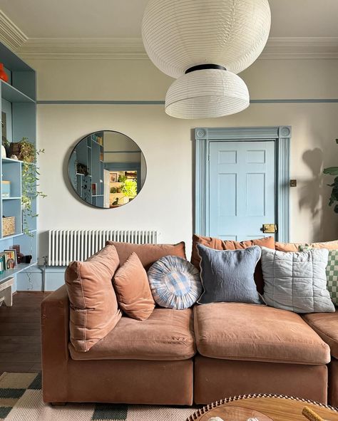 The Pantone Color of the Year might be Peach Fuzz, but the home decor space is currently obsessed with a much cooler (literally) tone right now. The blue home decor color trend is all about incorporating deep hues into your space for a layer of sophistication, elegance, and a touch of charm. Whether you want to go all in on the hue with a deep navy couch or dip your toe into the trend with blueberry bedding and cerulean throw pillows, shop our favorite blue home decor pieces at the link in ... Peach Living Rooms, Navy Couch, Home Decor Pieces, Pantone Color Of The Year, Blue Home, Blue Home Decor, Peach Fuzz, Home Decor Color, Blue Living Room