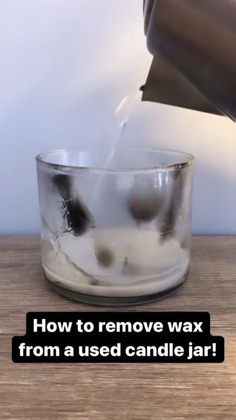 reducewastenow on Instagram: Repost from @graydon.lawson 🌍 How to remove wax from candle jars! This is really easy to do, and you can reuse the jar after 🙌 1) Pour… How To Clean Candle Wax Out Of Jar, How To Remove Wax From Candle Jar, Candle Reuse, Candle Wax Removal, Remove Wax, Remove Labels, Clean Candle, Clean Living, Instagram Repost