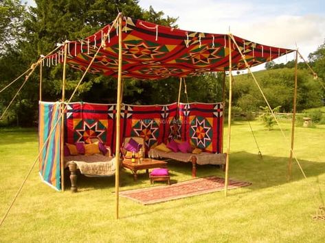 Shade Pavilion, Moroccan Hijab, Sca Camping, Moroccan Tent, Boho Tent, Tent Ideas, House Gardens, Canvas Photo, Bell Tent