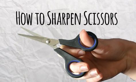 How To Sharpen Pinking Shears, Sharpen Scissors Diy, How To Sharpen Scissors, Sewing Machine Reviews, Sharpening Tools, Pinking Shears, Sewing Scissors, Denim Quilt, Knife Sharpener