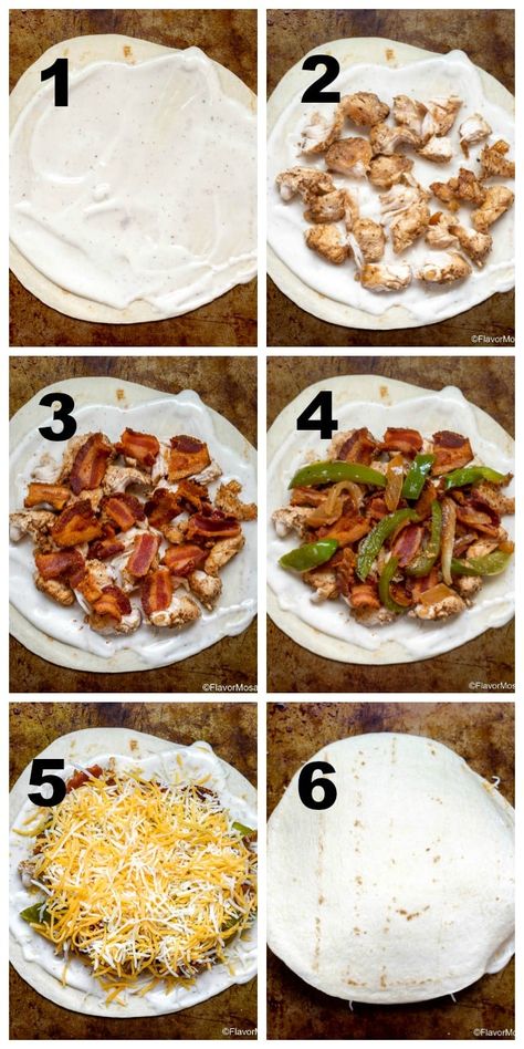 Chicken Bacon Ranch Burrito, Chicken Bacon Ranch Tacos, Chicken Casadillas, Chicken Bacon Quesadilla, Rotisserie Chicken Quesadilla, Chicken Bacon Ranch Quesadilla Recipe, Chicken Bacon Ranch Quesadilla, Quesadilla Recipes Easy, Chicken Bacon Ranch Wrap