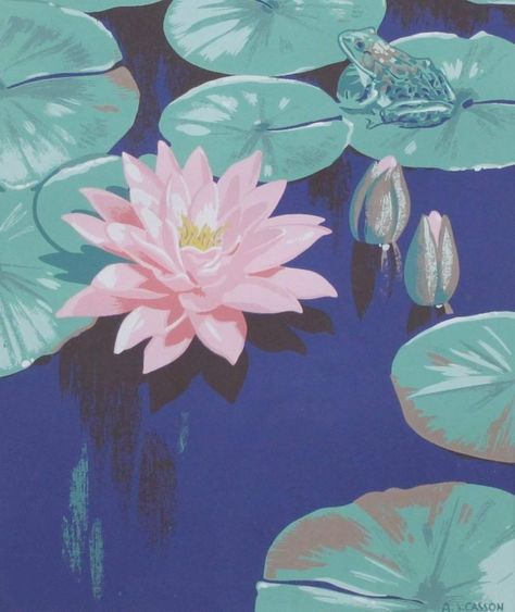 Lily Pad Painting, Frog On Lily Pad, Margaret Preston, A J Casson, Franklin Carmichael, Art Of Flowers, C Art, Social Art, Artwork Display