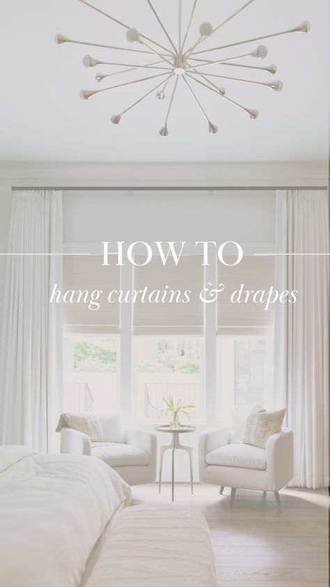 how to hang curtains and drapes | how to elevate your home | primary bedroom ideas | neutral home aesthetic | modern home aesthetic Bedroom Drapes Ideas, Bedroom Drapes Master, Bedroom Drapery Ideas, Bedroom Ideas Neutral, Neutral Home Aesthetic, Primary Bedroom Ideas, Modern Home Aesthetic, How To Hang Curtains, Hang Curtains