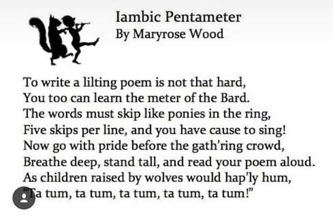 Iambic pentameter - Maryrose Wood Iambic Pentameter Poems, Orff Schulwerk, Iambic Pentameter, Favorite Poems, Famous Poems, Robert Frost, Orff, Music Education, 5th Grade