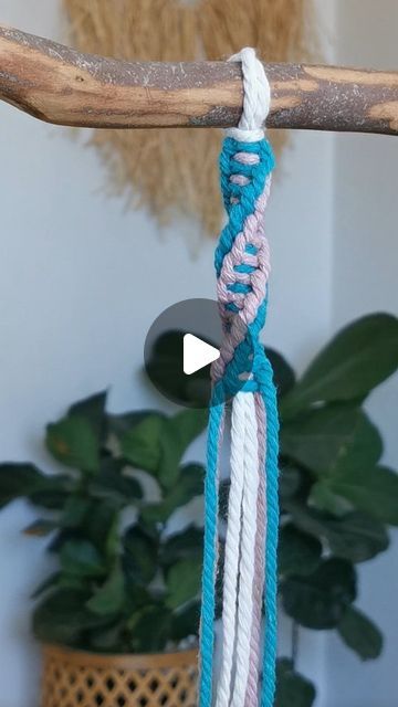 How To Make Macrame Spiral Knot, Spiral Knot Macrame, Spiral Knot, Macrame Square Knot, Macrame Style, Double Twist, Square Knot, Spiral Pattern, Macrame Ideas