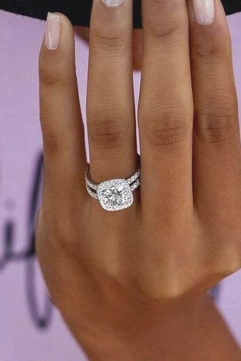 Simple Wedding Rings, Double Band Engagement Ring, Gorgeous Engagement Rings, Beautiful Wedding Jewelry, Expensive Wedding Rings, Wedding Ring Cushion, Square Engagement Rings, Dream Wedding Ring, Future Engagement Rings