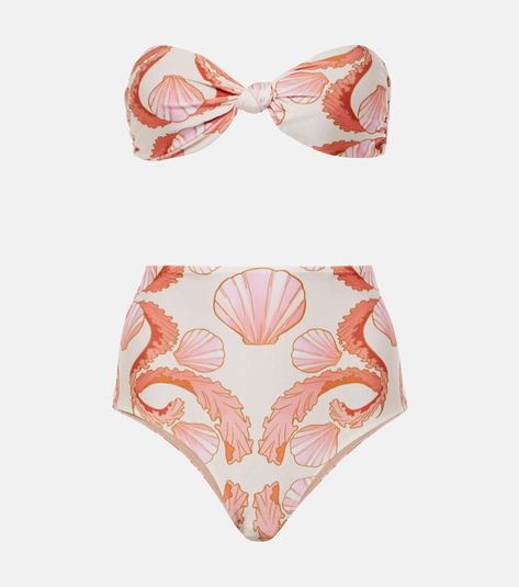 Seashell Swimwear, Beachwear Swimwear With Ruffles And Tie-side Bottom, Magda Butrym Swimwear, Luxury Multicolor Tie-side Swimwear Bottom, Farfetch Swimsuit, Luxury Beachwear, Ripped Jeans Style, Designer Bikinis, Adriana Degreas