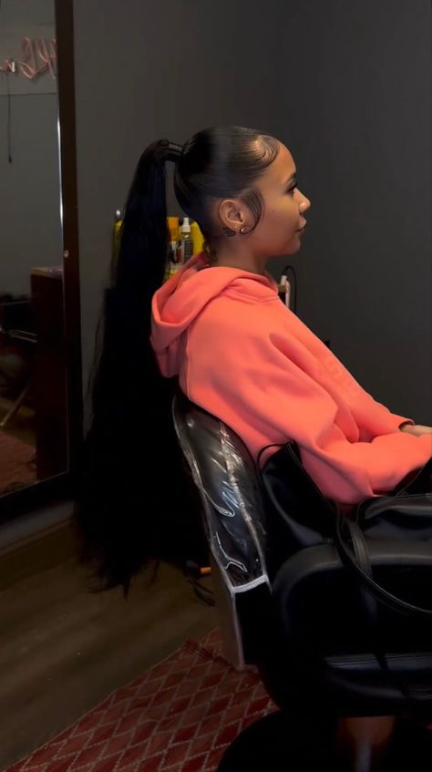 Two High Ponytails With Weave, High Weave Ponytail, Bangs Inspiration, Hair Inches, Cute Ponytail Hairstyles, Weave Ponytail Hairstyles, Sleek Ponytail Hairstyles, Weave Ponytail, Cute Ponytails