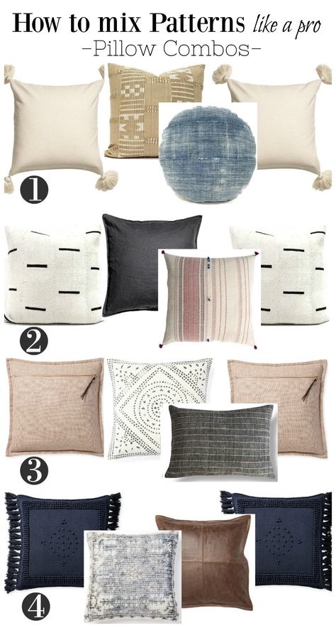 How to pick the Right Pillows! Mixing Pattern Tips #throwpillows #homedecor #homeaccessories #nestingwithgrace Mixing Patterns Living Room, Nesting With Grace, Pillow Mixing, Pillow Combos, Throw Pillows Living Room, The Pillow, How To Mix, Living Room Pillows, Trendy Home