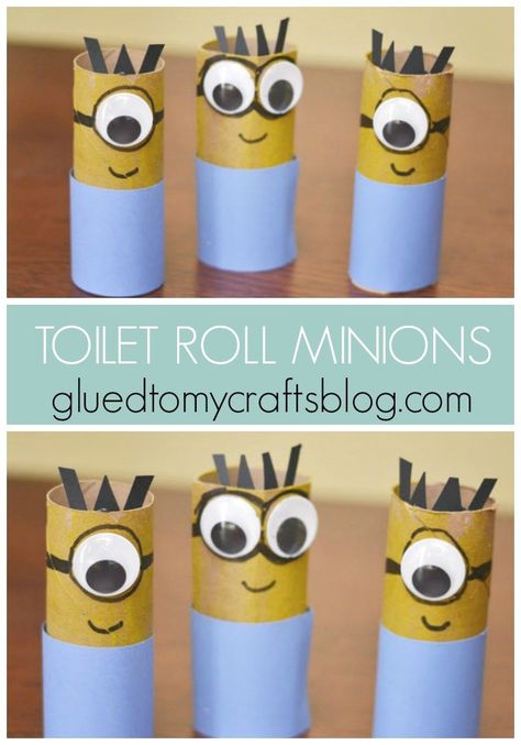 Diy Tokens, Despicable Me Crafts, Paper Roll Crafts For Kids, Minion Craft, Minions Kids, Craft Activities For Toddlers, Babysitting Crafts, Candy Clipart, September Crafts