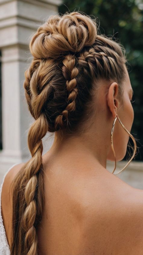 sleek Braids Hair styles Updo for Waterfall Braids Hair patterns Updo 🌺 Braided Updo Hairstyles, Crown Braid Updo, Sleek Braid, Updo Braids, Waterfall Braids, Lasting Curls, Hair Tuck, Cornrows Styles, Sleek Updo