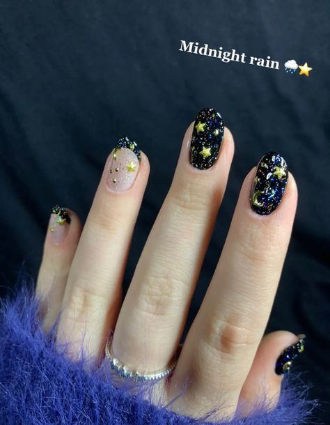 Rain Nails, Fresh Nail Art, Taylor Swift Nails, Fresh Nail, Midnight Rain, Retro Nails, Hippie Nails, Bright Nails, Ideas Nails