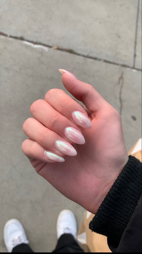 Doughnut Glaze Nails, Hailey Bieber Chrome Nails, Glazed Doughnut Nails, Hailey Bieber Chrome, Doughnut Nails, Glazed Doughnut, Glazed Doughnuts, Glazed Donut, Donut Glaze