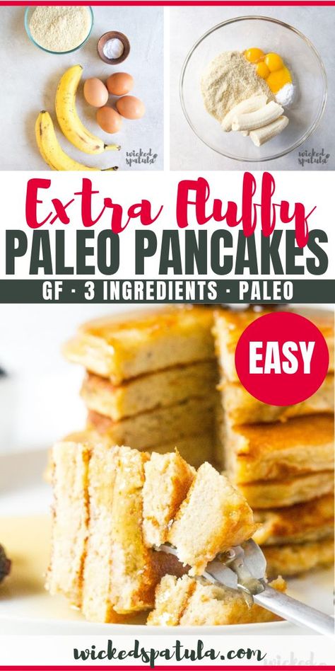 Almond Flour Banana Pancakes, Easy Paleo Breakfast, Paleo Smoothie Recipes, Paleo Banana Pancakes, Recipe With Almond Flour, Fluffy Banana Pancakes, Paleo Breakfast Easy, Almond Flour Banana, Paleo Breakfast Recipes