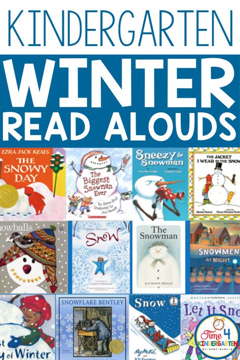 Preschool Read Alouds, January Read Alouds, Winter Reading Activities, Read Alouds Kindergarten, Winter Read Alouds, Reading School, December Kindergarten, January Books, Winter Poems