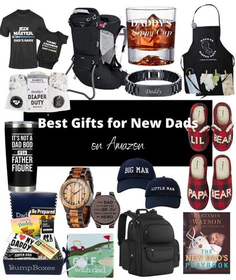 I am sharing the best gifts for new dads and presents for first-time fathers to welcome them into parenthood (baby girl or baby boy). Gifts For New Dads First Time, Gifts For First Time Dads, Presents For Fathers, Dad Gifts Basket, Dad Baby Shower Gift, First Time Dad Gifts, Dad Socks, Thoughtful Baby Shower Gifts, Baby Gift Guide